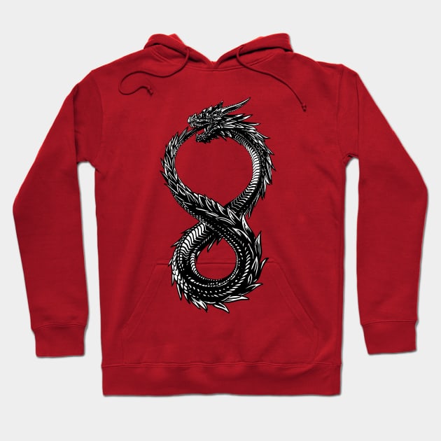 dragon ouroboros Hoodie by Lab7115